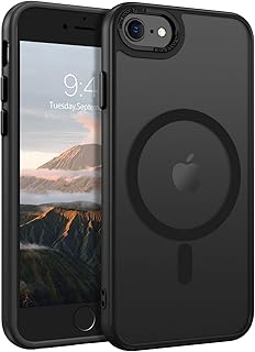 BENTOBEN Case for iPhone SE 3/2 (2022/2020), iPhone 8 and iPhone 7, 4.7 inch, Skin-Friendly Touch Slim Shockproof Full-Body Protective Phone Case for iPhone 7/8/SE 2nd Gen/SE 3rd Gen, Black